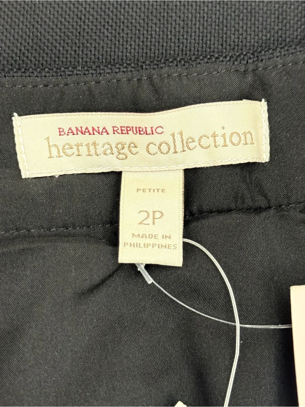 Banana Republic Heritage Collection NWT Black Midi Button Pencil Skirt Sz 2P